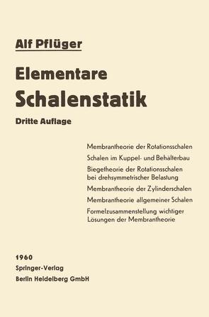 Elementare Schalenstatik von Pflüger,  Alf