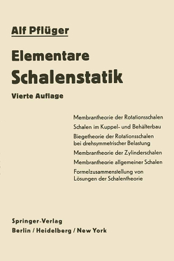 Elementare Schalenstatik von Pflüger,  A.