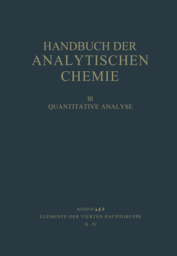 Elemente der Vierten Hauptgruppe II · IV Germanium · Blei von Kraft,  Günther