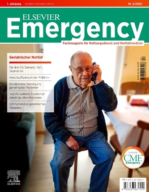 Elsevier Emergency. Geriatrischer Notfall. 4/2020 von Gollwitzer,  Jürgen, Grusnick,  Hans-Martin, Klausmeier,  Matthias