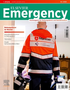 Elsevier Emergency. Rettungsdienst im Wandel. 1/2020 von Flake,  Frank, Gollwitzer,  Jürgen, Grusnick,  Hans-Martin, Klausmeier,  Matthias