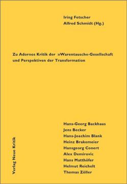 Emanzipation als Versöhnung von Backhaus,  Hans G, Becker,  Jens, Blank,  Hans J, Fetscher,  Iring, Ritsert,  Jürgen, Schmidt,  Alfred