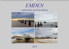 Emden – Außenhafen und Seeschleuse (Wandkalender 2019 DIN A2 quer) von Poetsch,  Rolf