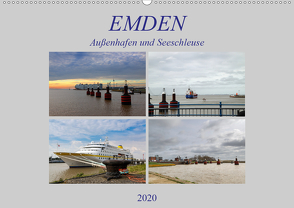 Emden – Außenhafen und Seeschleuse (Wandkalender 2020 DIN A2 quer) von Poetsch,  Rolf