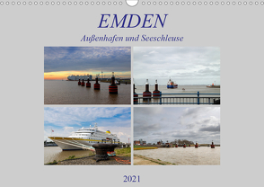 Emden – Außenhafen und Seeschleuse (Wandkalender 2021 DIN A3 quer) von Poetsch,  Rolf