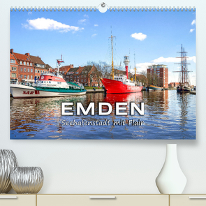 EMDEN Seehafenstadt mit Flair (Premium, hochwertiger DIN A2 Wandkalender 2023, Kunstdruck in Hochglanz) von Dreegmeyer,  Andrea