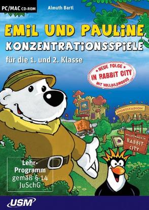 Emil und Pauline in Rabbit City – Konzentrationsspiele für die 1. und 2. Klasse (CD-ROM) von Bartl,  Almuth