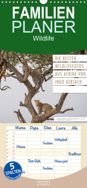 Emotionale Momente: Die besten Wildlifefotos aus Afrika. – Familienplaner hoch (Wandkalender 2020 , 21 cm x 45 cm, hoch) von Gerlach,  Ingo