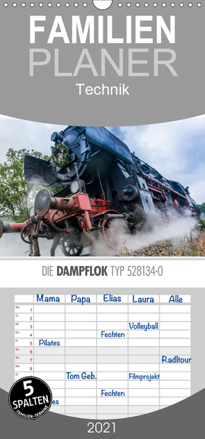 Emotionale Momente: Die Dampflok Typ 528134-0. – Familienplaner hoch (Wandkalender 2021 , 21 cm x 45 cm, hoch) von Gerlach,  Ingo