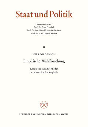 Empirische Wahlforschung von Diederich,  Nils