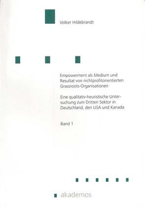 Empowerment als Medium und Resultat von nichtprofitorientierten Grassroots-Organisationen von Hildebrandt,  Volker