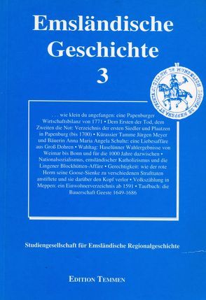 Emsländische Geschichte 3 von Albers,  Hans J, Bechtluft,  Horst H, Dorweiler,  Renate, Eissing,  Uwe, Haverkamp,  Christof, Herbers,  Bernhard, Lensing,  Helmut, Pardey,  Karl, Remme,  Stefan