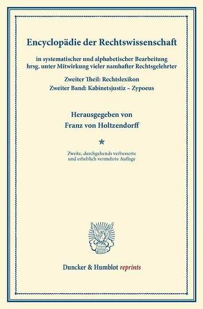 Encyclopädie der Rechtswissenschaft von Holtzendorff,  Franz von