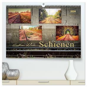 Endlose Weite – Schienen (hochwertiger Premium Wandkalender 2024 DIN A2 quer), Kunstdruck in Hochglanz von Roder,  Peter