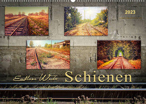 Endlose Weite – Schienen (Wandkalender 2023 DIN A2 quer) von Roder,  Peter