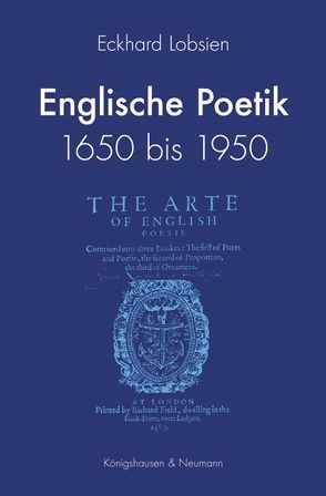 Englische Poetik 1650 bis 1950 von Lobsien,  Eckhard