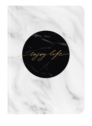 ENJOY LIFE 14,8×21 cm – Booklet – 48 Seiten, Punktraster und blanko – Softcover – gebunden