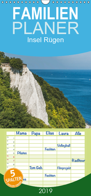 Entdeckungen auf der Insel Rügen – Familienplaner hoch (Wandkalender 2019 , 21 cm x 45 cm, hoch) von Kirsch,  Gunter