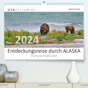 Entdeckungsreise durch ALASKA Panoramabilder (hochwertiger Premium Wandkalender 2024 DIN A2 quer), Kunstdruck in Hochglanz von Wilczek,  Dieter-M.