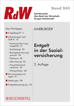 Entgelt in der Sozialversicherung von Marburger,  Horst