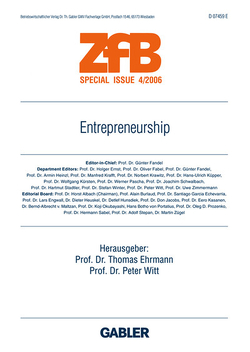 Entrepreneurship von Ehrmann,  Thomas, Witt,  Peter