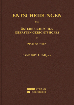 Entscheidungen des Obersten Gerichtshofes in Zivilsachen von Amtlich veröffentlicht