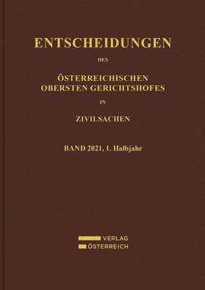 Entscheidungen des Obersten Gerichtshofes in Zivilsachen