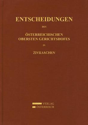 Entscheidungen des Österreichischen Gerichtshofes in Zivilsachen von Amtlich veröffentlicht