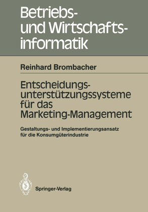 Entscheidungs-unterstützungssysteme für das Marketing-Management von Brombacher,  Reinhard