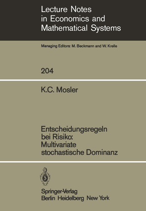 Entscheidungsregeln bei Risiko Multivariate stochastische Dominanz von Mosler,  Karl