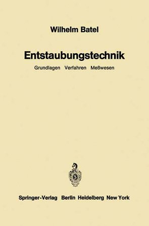 Entstaubungstechnik von Batel,  Wilhelm