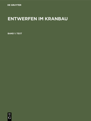 Entwerfen im Kranbau / Text von Krell,  Rudolf