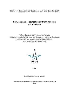 Entwicklung der deutschen Luftfahrtindustrie am Bodensee von Sensen,  Hedwig