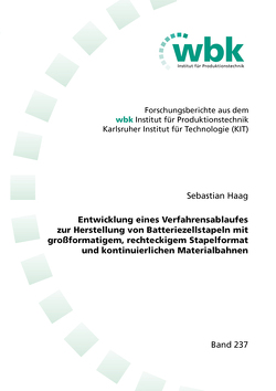 Entwicklung eines Verfahrensablaufes zur Herstellung von Batteriezellstapeln mit großformatigem, rechteckigem Stapelformat und kontinuierlichen Materialbahnen von Haag,  Sebastian