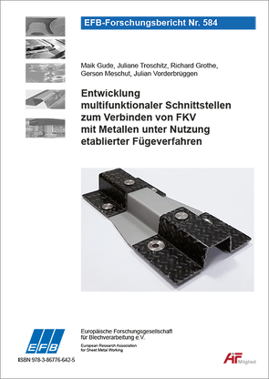 Entwicklung multifunktionaler Schnittstellen zum Verbinden von FKV mit Metallen unter Nutzung etablierter Fügeverfahren von Grothe,  Richard, Gude,  Maik, Meschut,  Gerson, Troschitz,  Juliane, Vorderbrüggen,  Julian