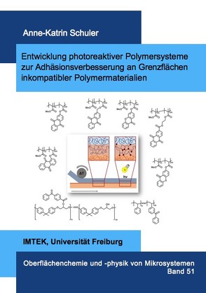 Entwicklung photoreaktiver Polymersysteme zur Adhäsionsverbesserung an Grenzflächen inkompatibler Polymermaterialien von Schuler,  Anne-Katrin