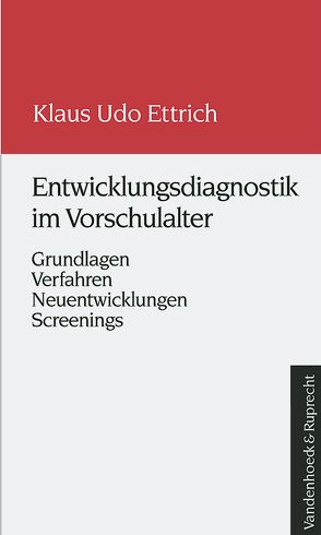 Entwicklungsdiagnostik im Vorschulalter von Ettrich,  Klaus-Udo