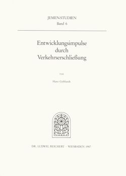 Entwicklungsimpulse durch Verkehrserschließung von Gebhardt,  Hans