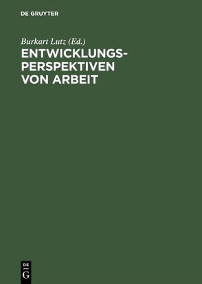 Entwicklungsperspektiven von Arbeit von Lutz,  Burkart