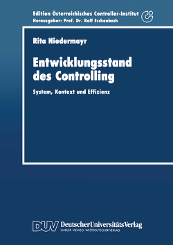 Entwicklungsstand des Controlling von Niedermayr,  Rita