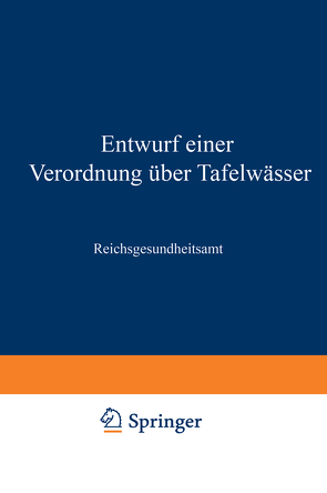 Entwürfe zu Verordnungen über Lebensmittel und Bedarfsgegenstände (Ausführungsbestimmungen zum Lebensmittelgesetz)