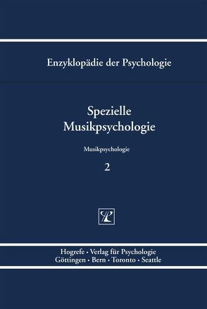 Spezielle Musikpsychologie von Oerter,  Rolf, Stoffer,  Thomas H