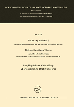 Enzyklopädische Abhandlung über ausgeführte Strahltriebwerke von Leist,  Karl