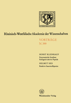 Enzymatische Synthese biologisch aktiver Antibiotikapeptide und immunologisch suppressiver Cyclosporinderivate. Reaktive Sauerstoffspezies: Prooxidantien und Antioxidantien in Biologie und Medizin von Kleinkauf,  Horst