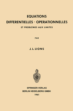 Equations Differentielles Operationnelles von Lions,  Jacques Louis