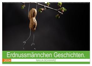 Erdnussmännchen Geschichten. (Wandkalender 2024 DIN A2 quer), CALVENDO Monatskalender von Schwarz,  Nailia