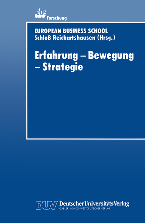 Erfahrung — Bewegung — Strategie von Tistler-Kachel,  Agnes