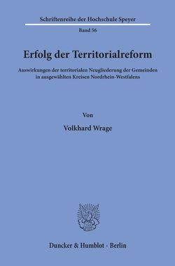 Erfolg der Territorialreform. von Wrage,  Volkhard