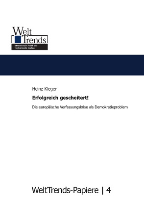 Erfolgreich gescheitert? von Kleger,  Heinz, WeltTrends e.V.,  Heinz