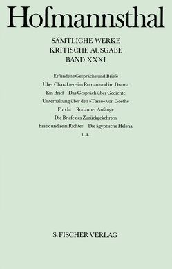 Erfundene Gespräche und Briefe von Hofmannsthal,  Hugo von, Ritter,  Ellen